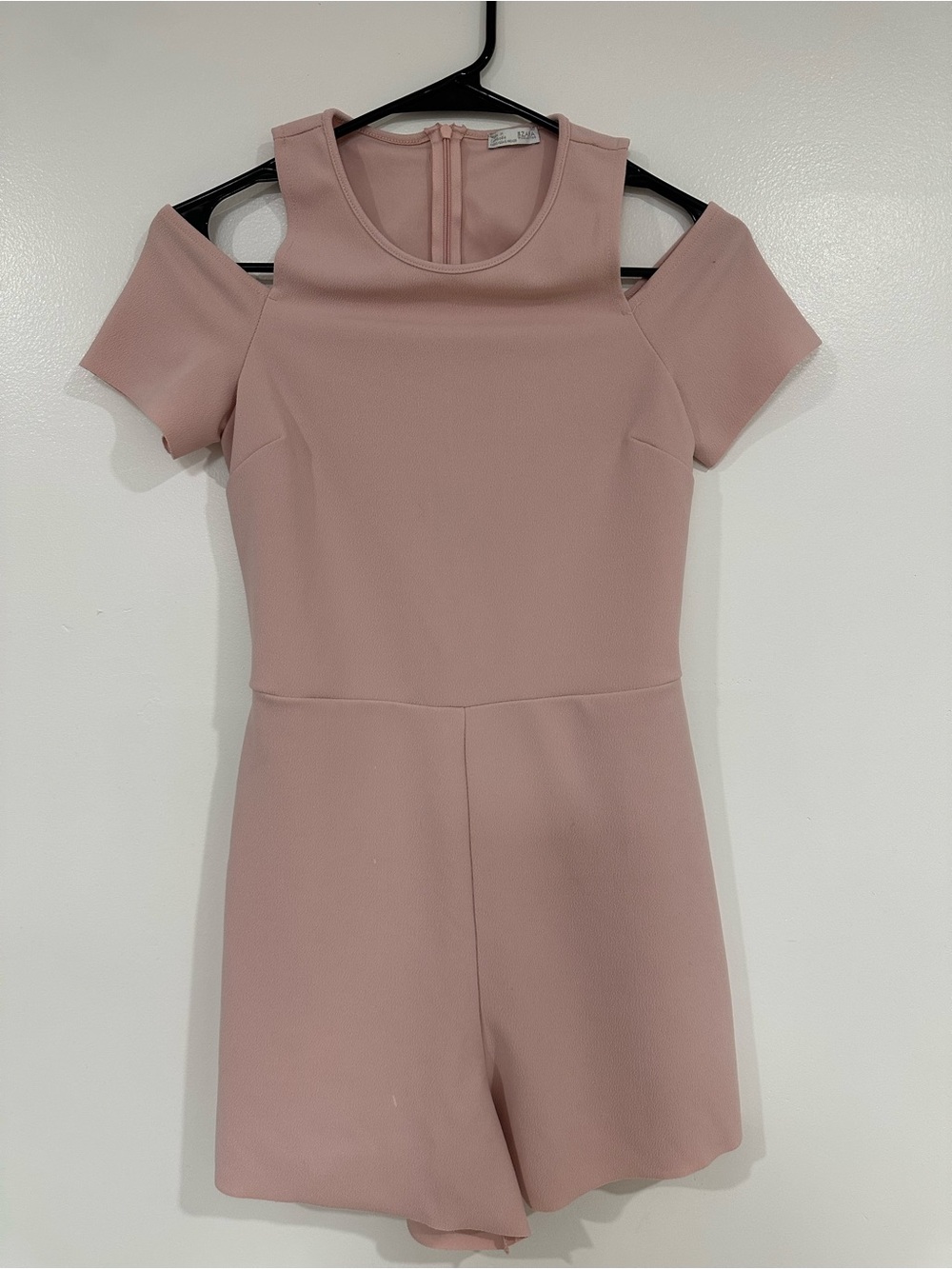 Zara Blush Pink Cold-Shoulder Romper